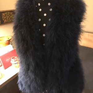 Haute hippie marabou fur vest